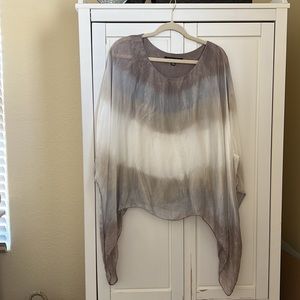 Beautiful Elegant Sheer Silk Saks Fifth Avenue Top